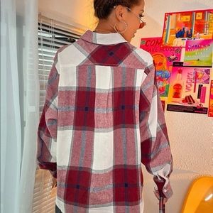 Red, white and black flannel.